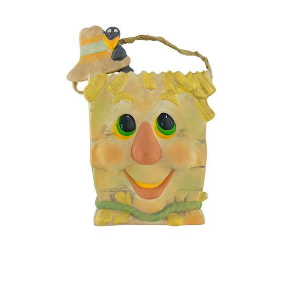Vintage House of Lloyd Scarecrow Treat Bag Ceramic Fall Halloween Farm Decor - Picture 10 of 16